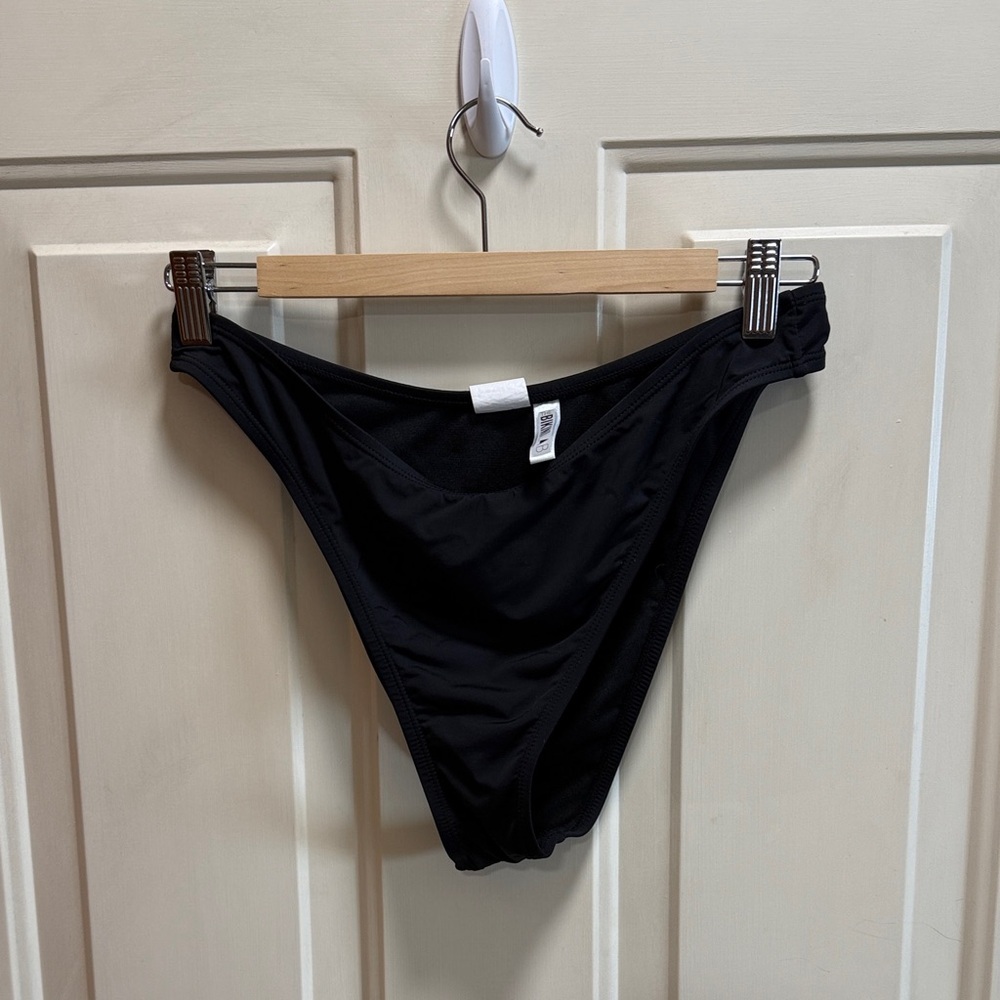 The Bikini Lab Sleek High Cut Black Swim Bottom size L